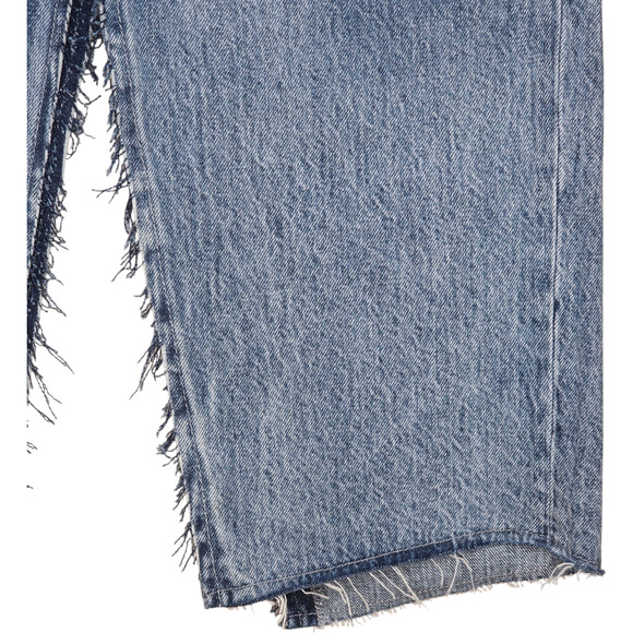 Pistola Kaia Denim Midi Skirt Blue Cult Front Back Slit Size 25 - Picture 6 of 12